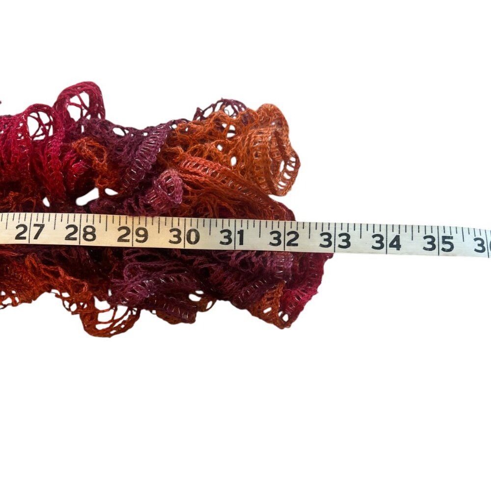 Blue & Red Lacey Scarves - Picture 6 of 7